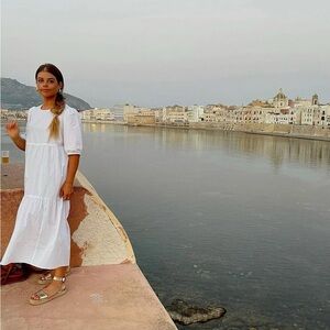 Wilfred white midi dress